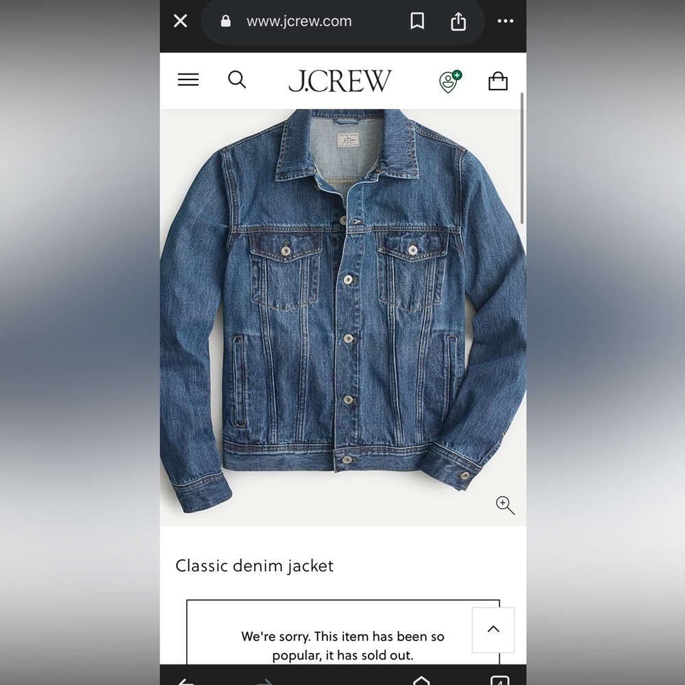J. Crew Classic Denim Jacket (Men’s)